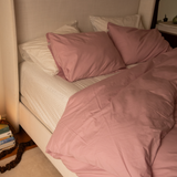 Dahlia Pink Percale Duvet