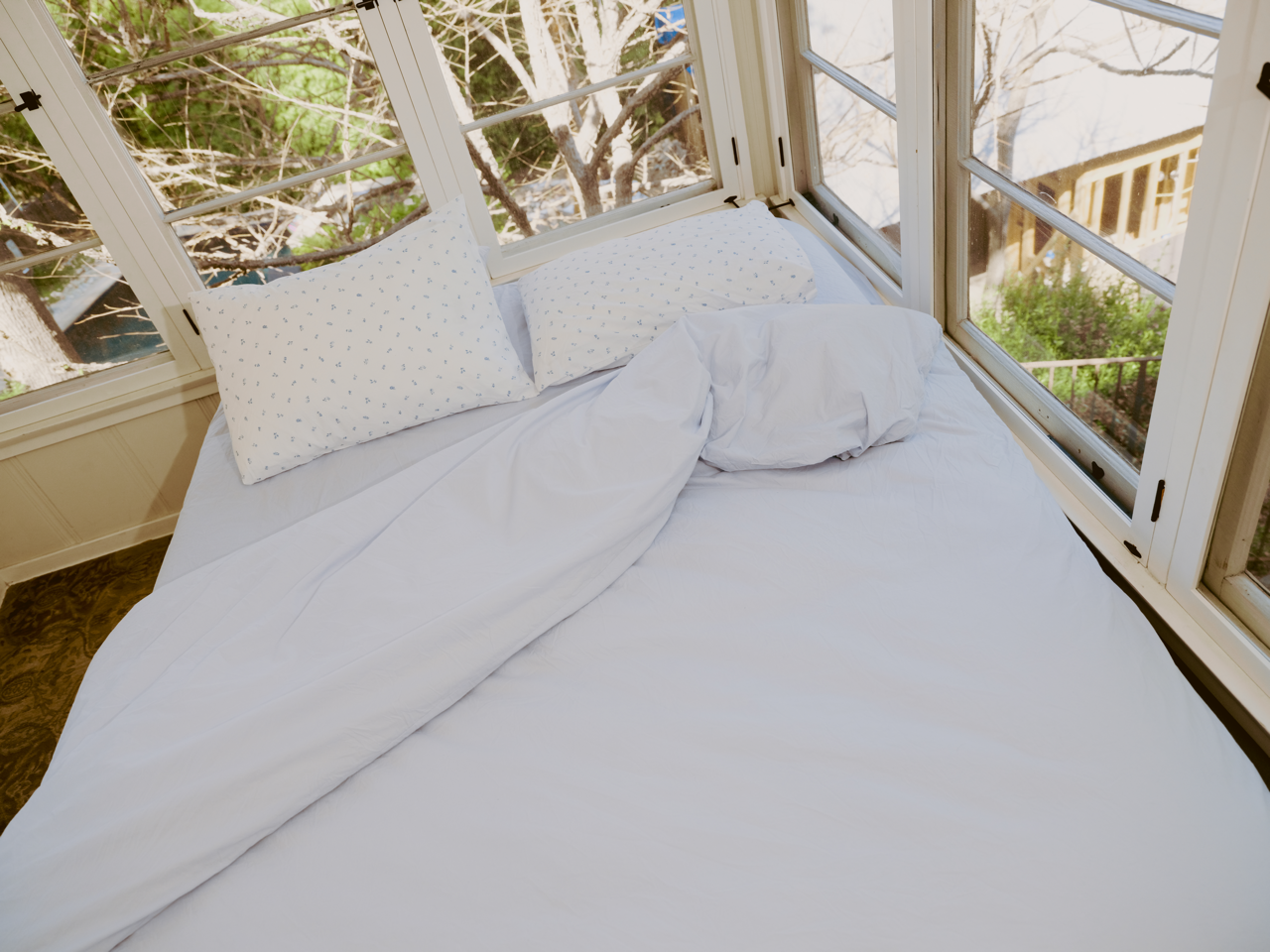 Mineral Blue Percale Sheet Set