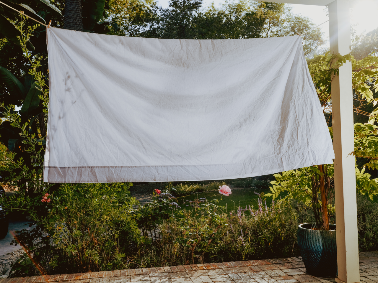 Mineral Blue Percale Sheet Set