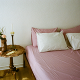 Dahlia Pink Percale Sheet Set