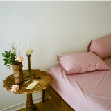 Dahlia Pink Percale Sheet Set