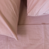 Dahlia Pink Percale Sheet Set