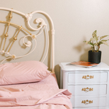 Dahlia Pink Percale Sheet Set