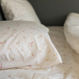 Lila - Pink Floral Percale Sheet Set