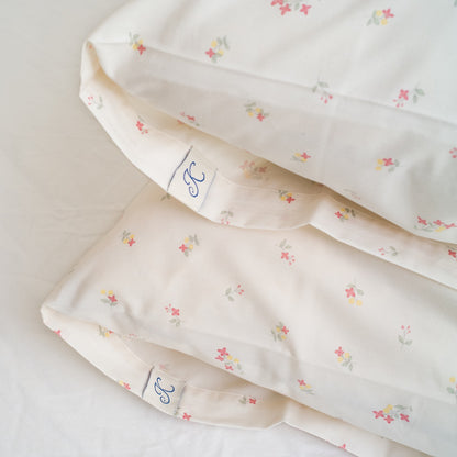 Lila - Pink Floral Percale Sheet Set