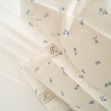 Celeste - Blue Floral Percale Sheet Set